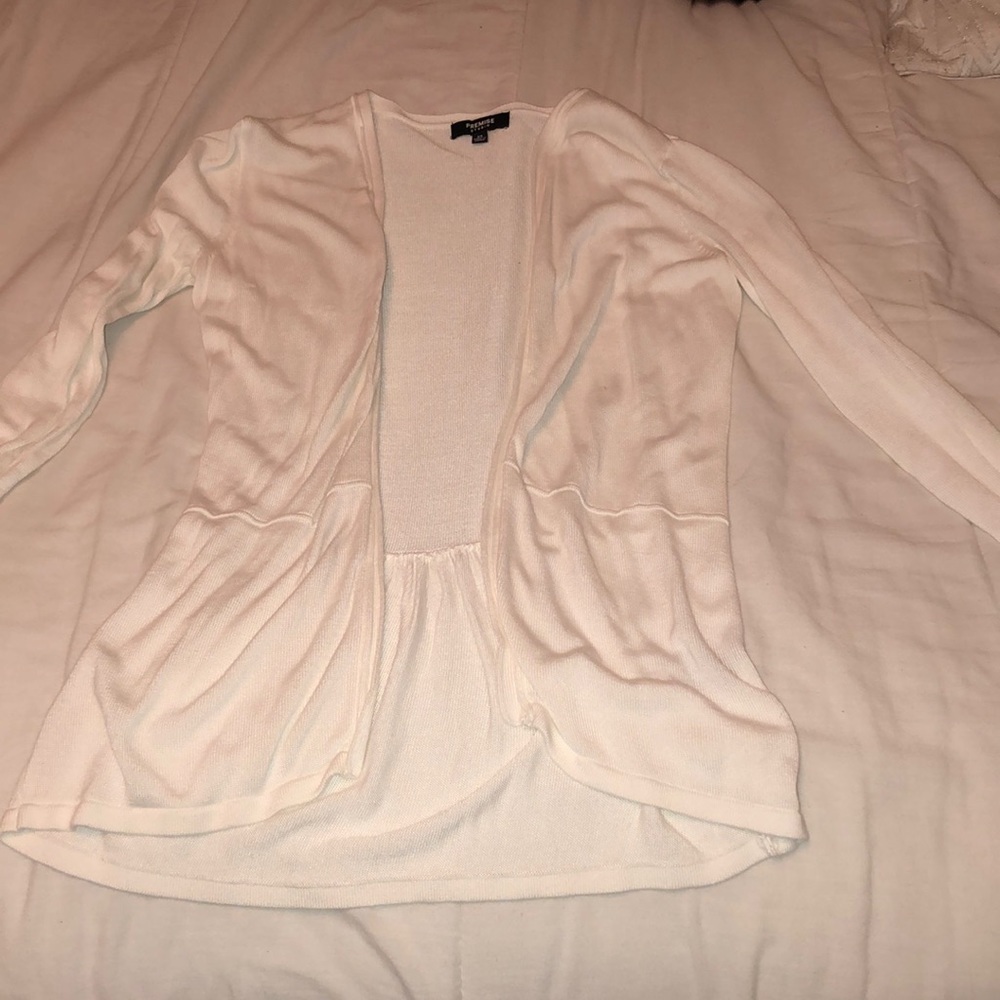 White cardigan